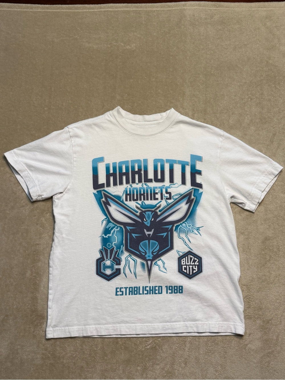 NBA Charlotte Hornets Buzz City Graphic T-Shirt Mens Small